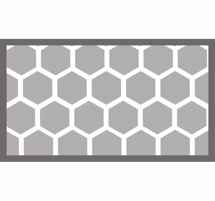 Rullegardin grå med hvite geometriske femkanter - Tenstickers