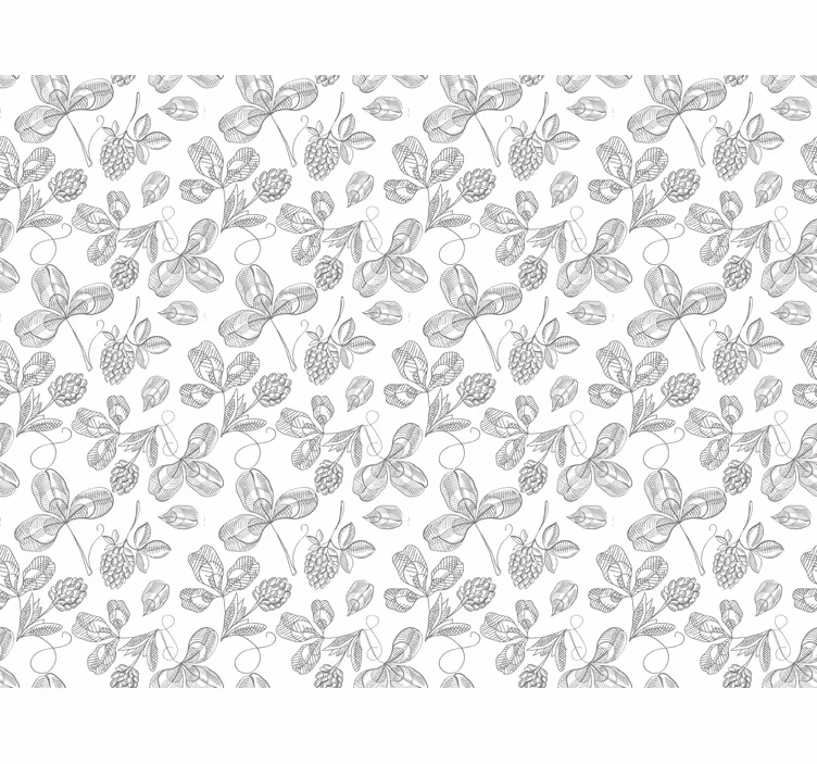 Rullegardin grå blomsterbroderi - Tenstickers