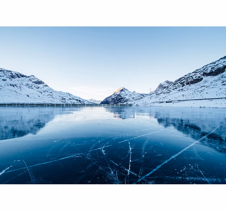Rullegardin rom med fjell og snødesign - Tenstickers