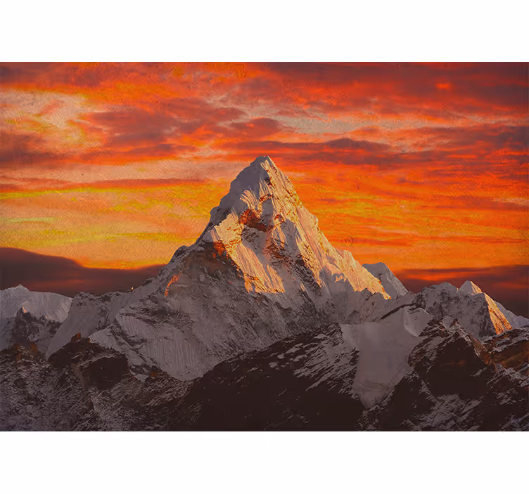 Rullegardin rom solnedgang over himalaya - Tenstickers