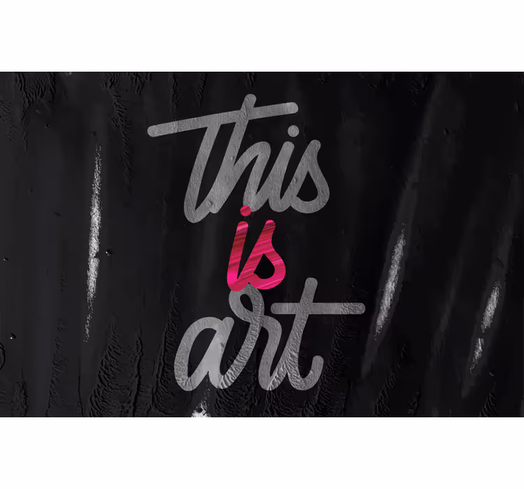 Rullegardin rom kunst rosa og svarte farger - Tenstickers