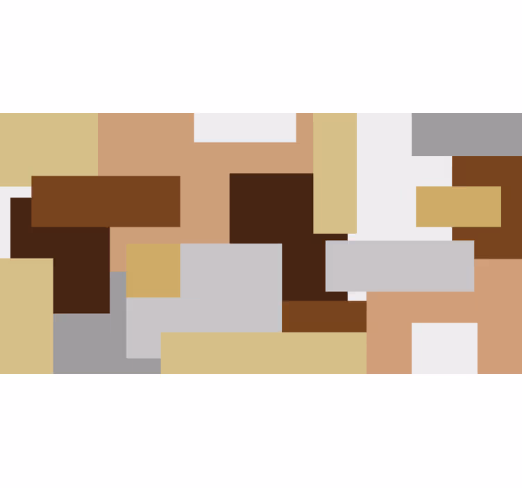 Rullegardin rom i nordisk beige rutemønster - Tenstickers