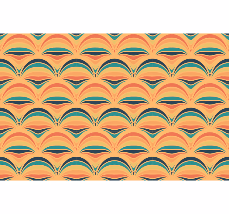 Rullegardin rom 70-talls oransje linjer - Tenstickers