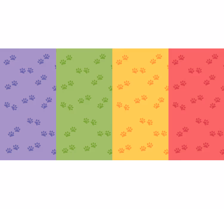Paw mønster rullegardin rom - Tenstickers