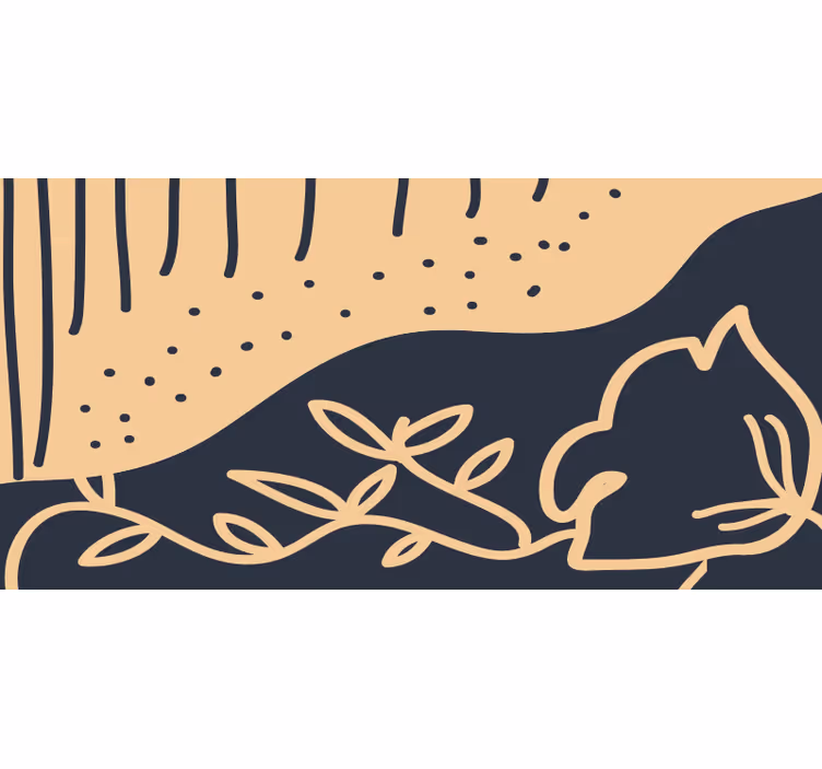 Rullegardin rom med vintage blomsterdesign - Tenstickers