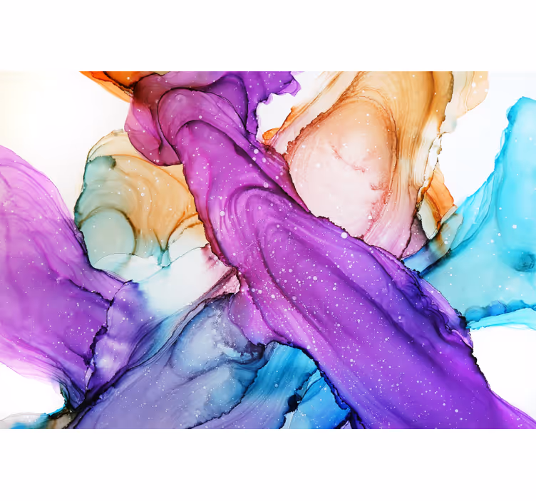 Rullegardin rom abstrakte farger blandet - Tenstickers
