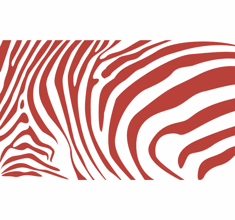 Rullegardin rom med røde zebra striper - Tenstickers