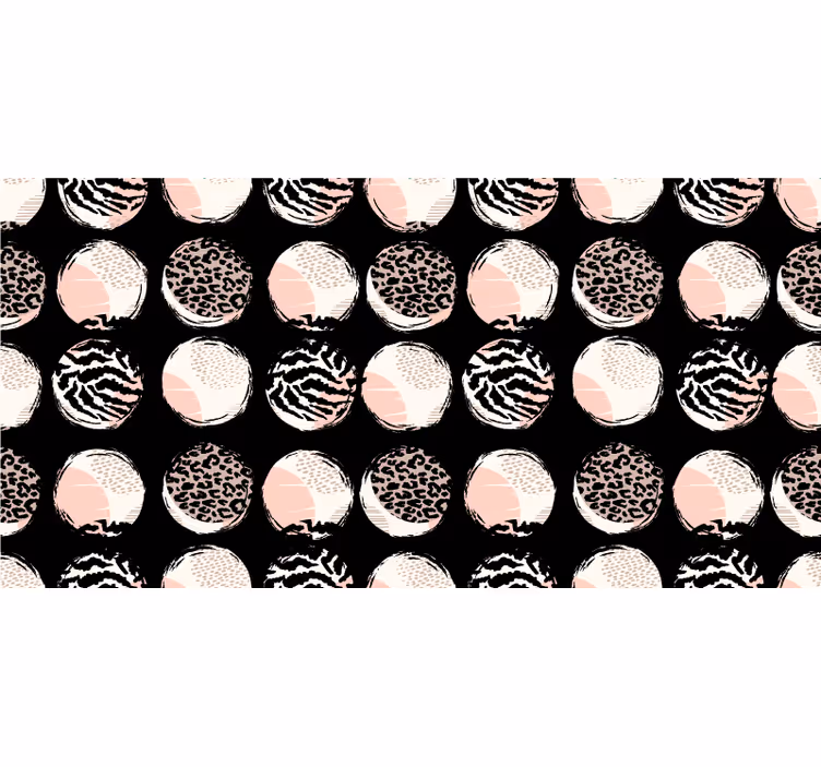 Rullegardin rom abstrakt geometrisk leopardmønster - Tenstickers