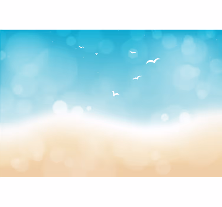 Beach effekt rullegardin rom - Tenstickers