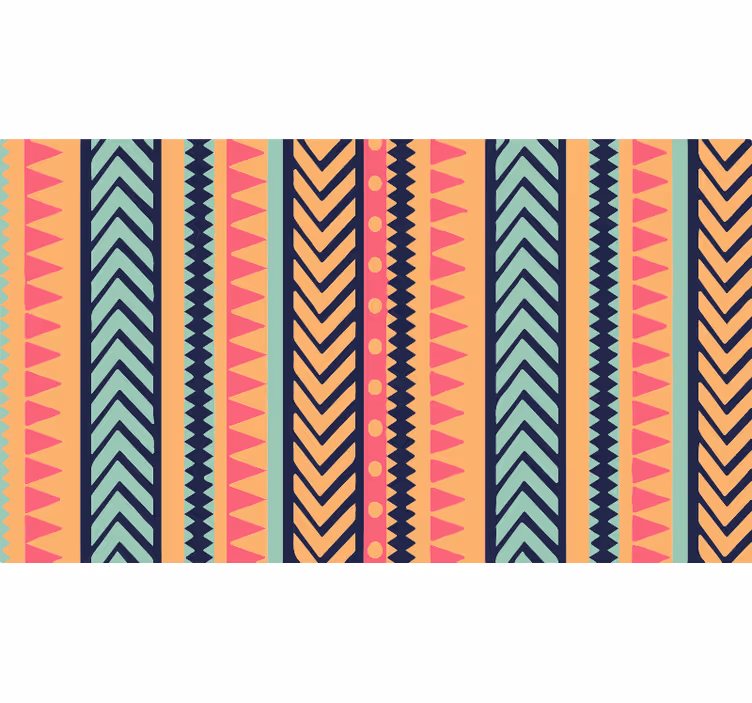 Rullegardin rom med livlige geometriske striper - Tenstickers