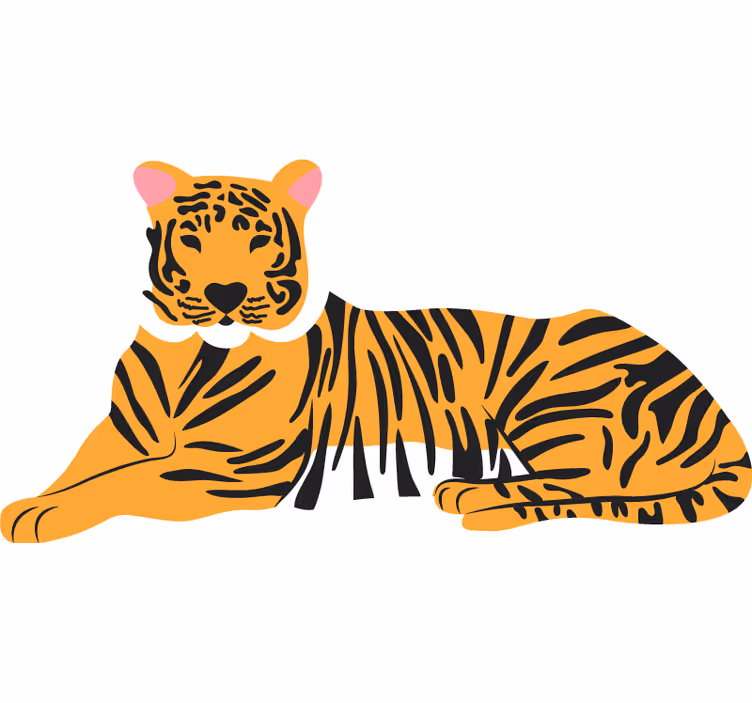 Rullegardin rom med tigermønster - Tenstickers
