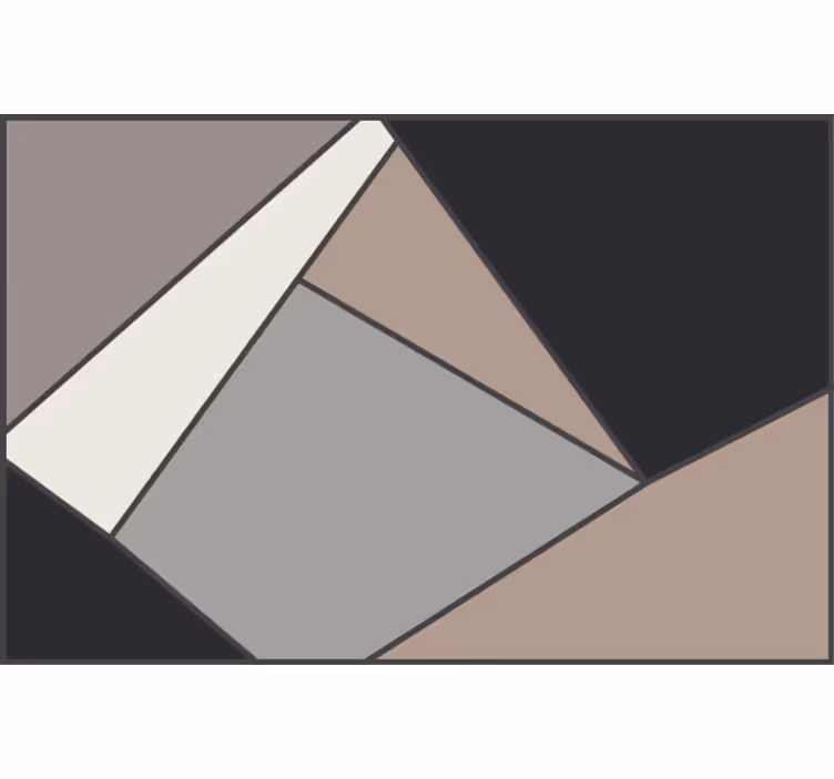 Rullegardin rom beige geometriske former - Tenstickers