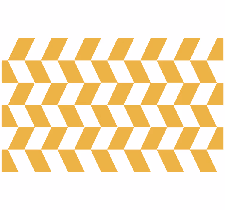 Rullegardin rom med geometriske hvite og gule figurer - Tenstickers