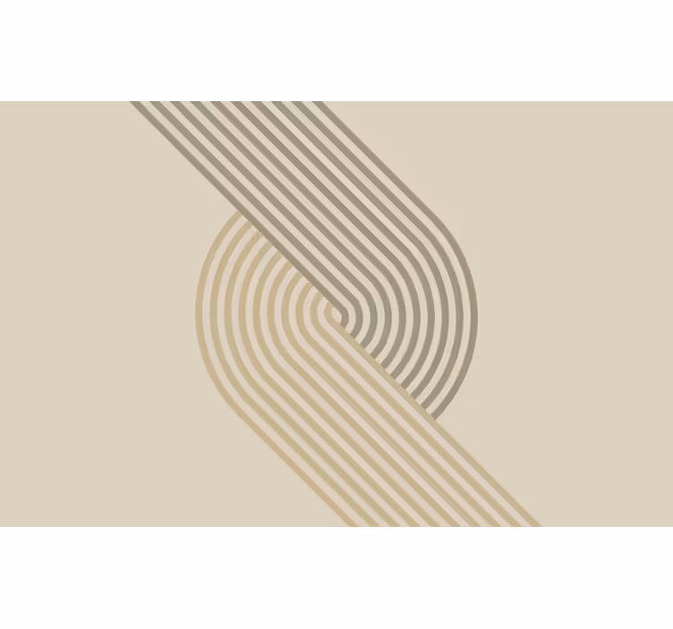 Rullegardin rom beige linjer vinylteppe - Tenstickers