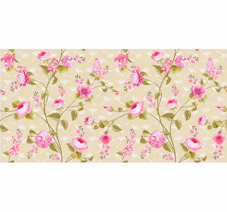 Rullegardin rom vintage blomstertrykk - Tenstickers