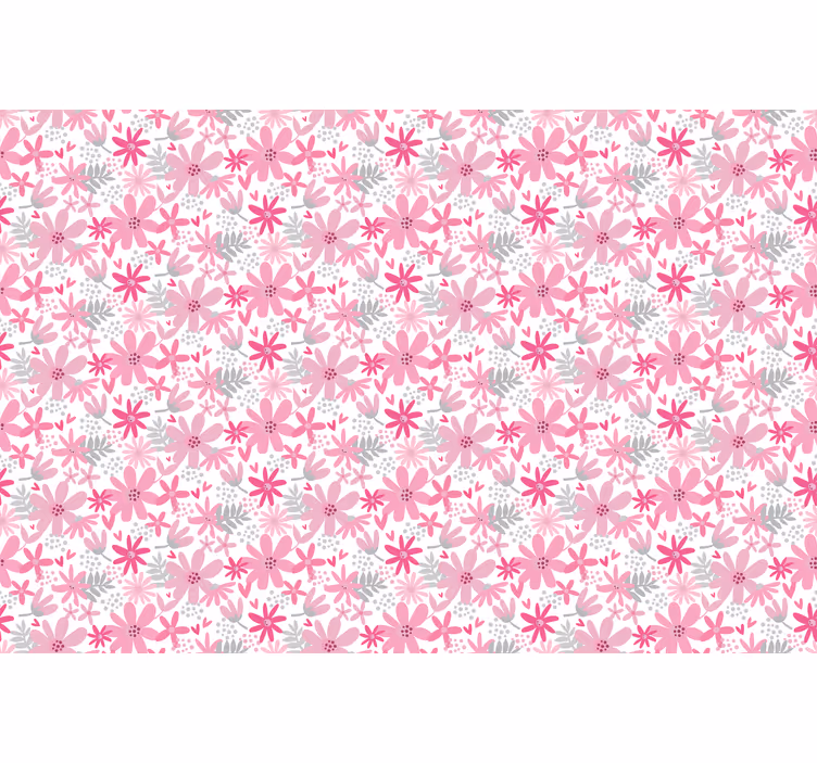 Rullegardin rom blomstertrykk yambo rosa - Tenstickers