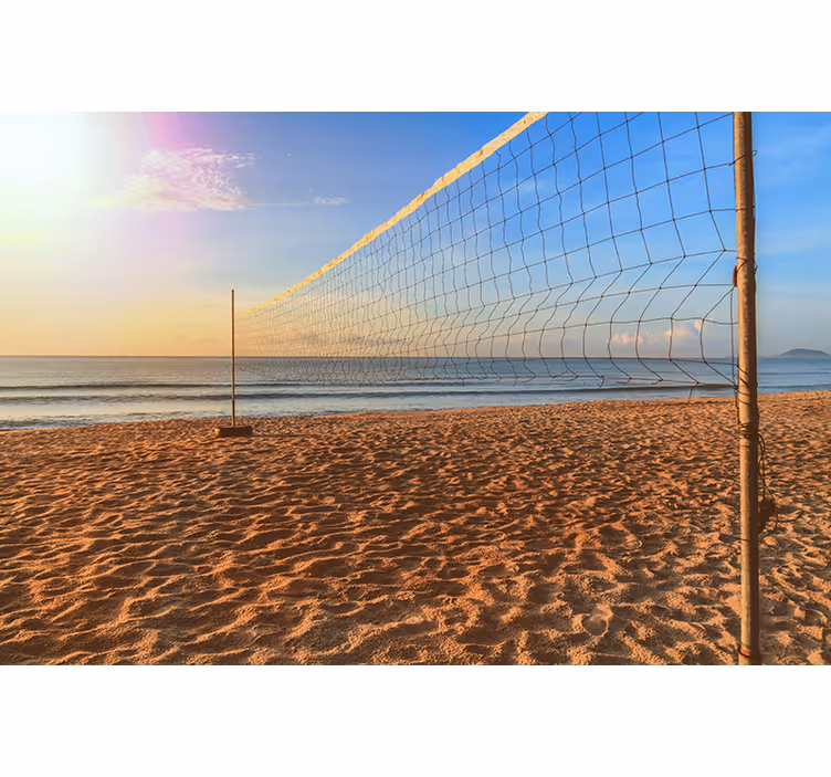 Rullegardin rom rød volleyball strand - Tenstickers
