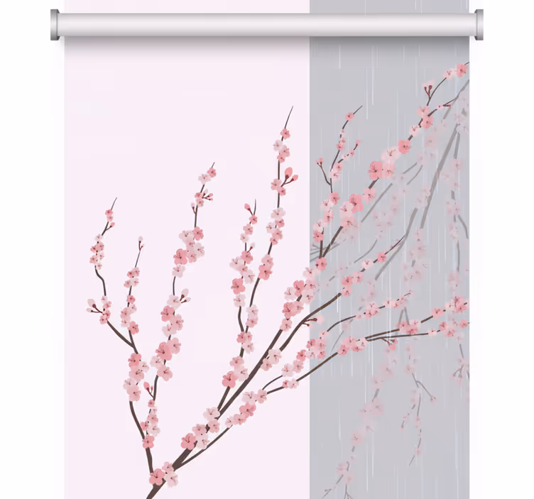 Rullegardin rom estetisk lysfarge blomstring - Tenstickers
