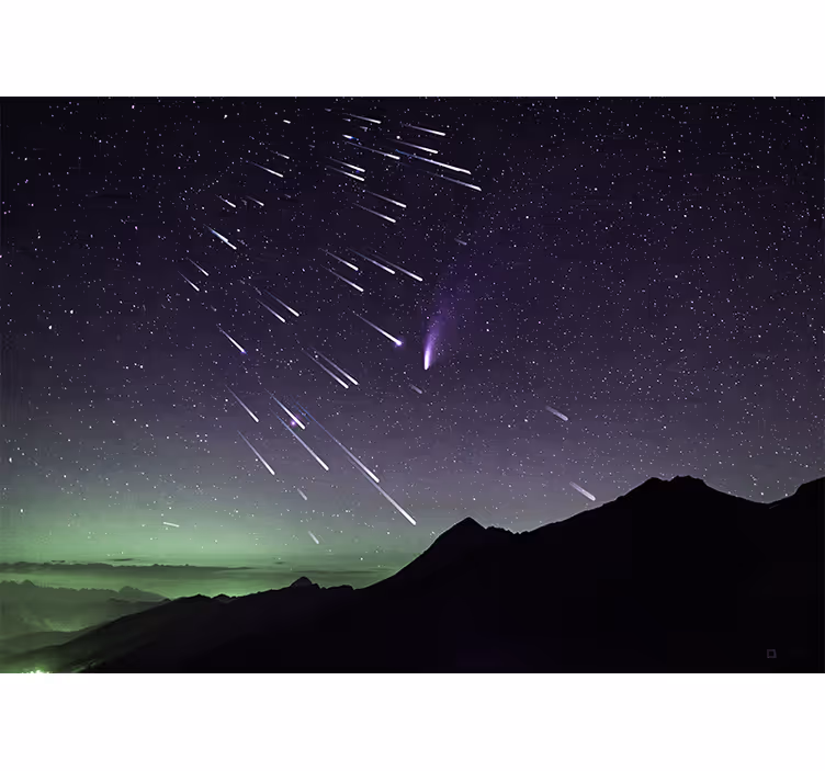 Rullegardin rom meteorregn av stjerneskudd - Tenstickers