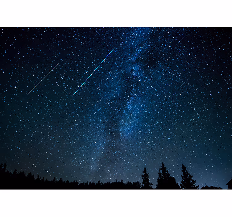 Rullegardin rom vakker stjernehimmel landskap - Tenstickers