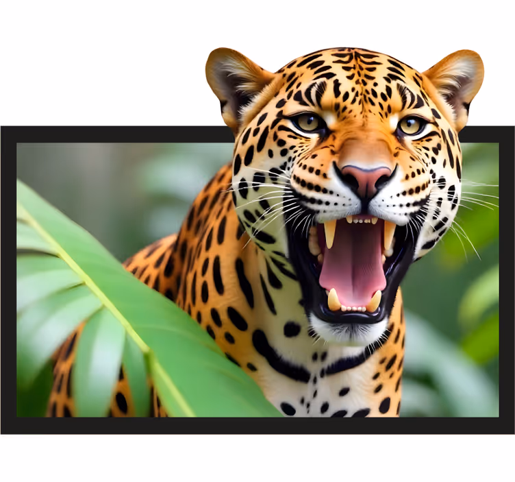 Rullegardin stue leopard i ramme - Tenstickers