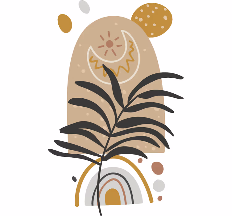 Rullegardin rom boho stil plante - Tenstickers