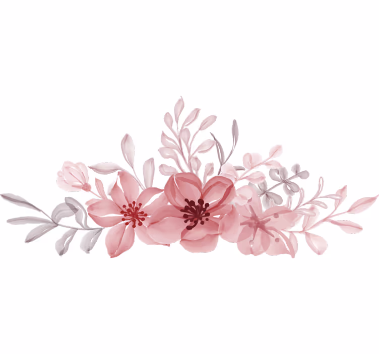 Rullegardin rom med rosa blomster - Tenstickers