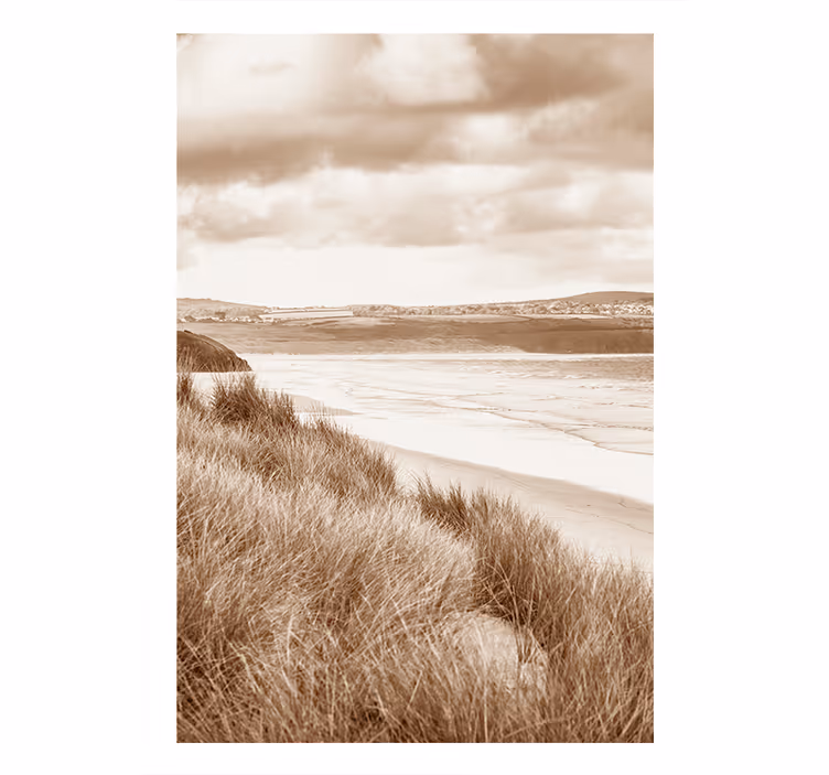 Rullegardin rom kystlandskap sepia toner - Tenstickers