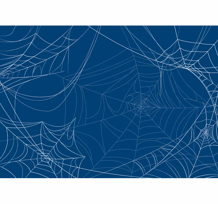 Rullegardin barn blå halloween edderkoppnett - Tenstickers