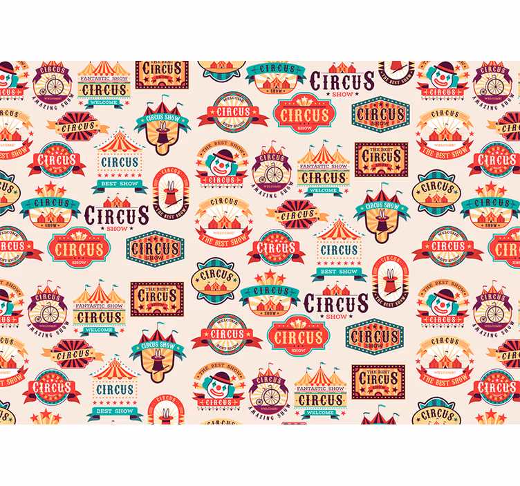 Rullegardin barn sirkusbilletter design - Tenstickers