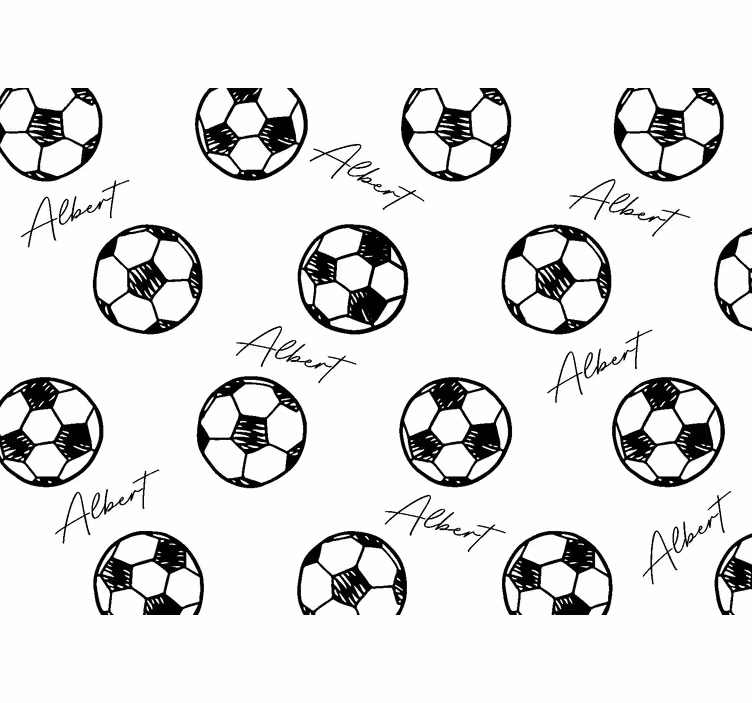 Rullegardin barn fotball med navn - Tenstickers