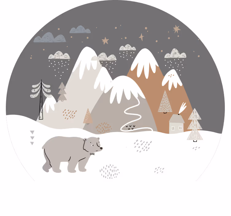 Rullegardin barn ville dyr nordisk stil - Tenstickers