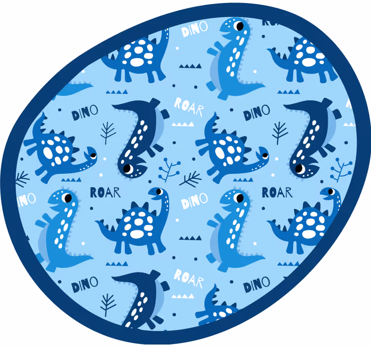 Rullegardin barn med blå dinosaurer bakgrunn - Tenstickers