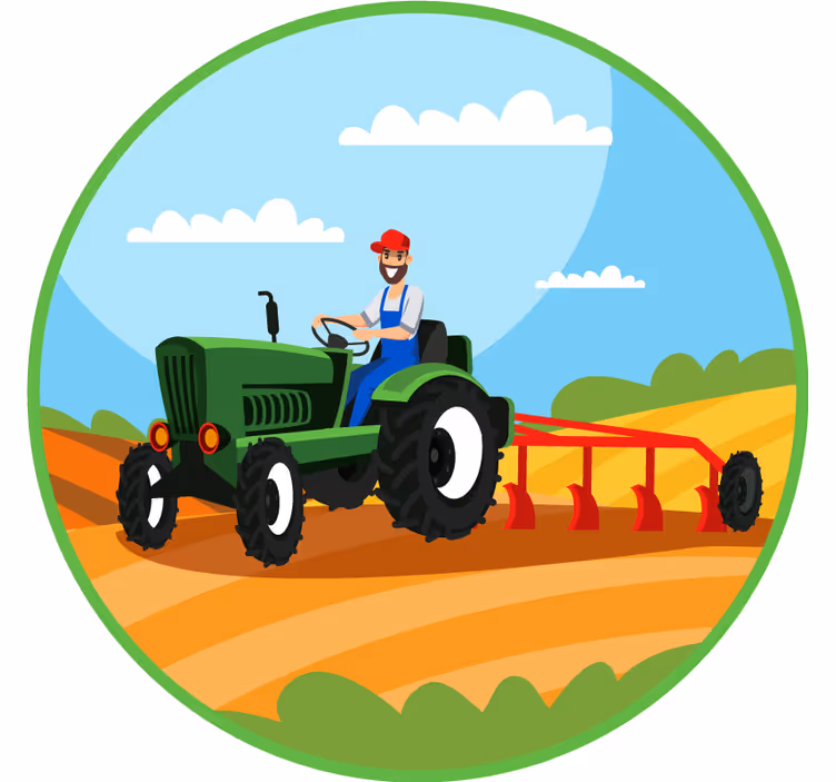 Rullegardin barn plogtraktor - Tenstickers