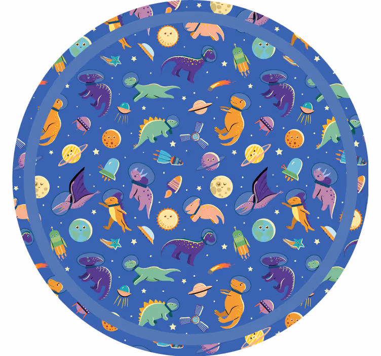 Rullegardin barn dinosaurer i rommet mønster - Tenstickers