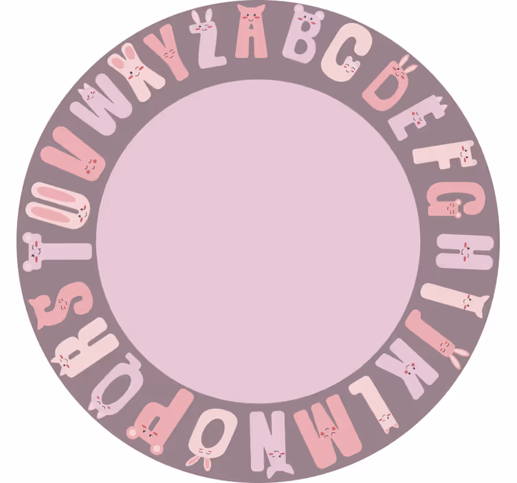 Rullegardin barn rund alfabet - Tenstickers