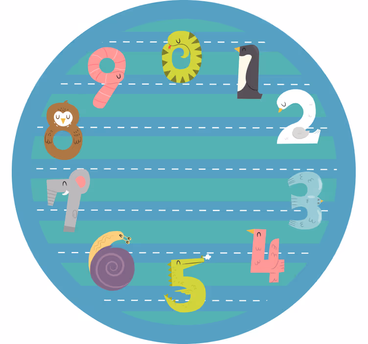 Rullegardin barn dyrenumre - Tenstickers
