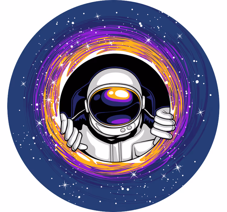 Rullegardin barn astronaut i rommet - Tenstickers