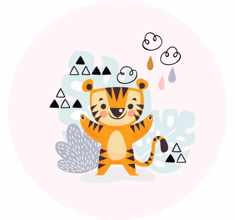 Rullegardin barn tigermotiv - Tenstickers