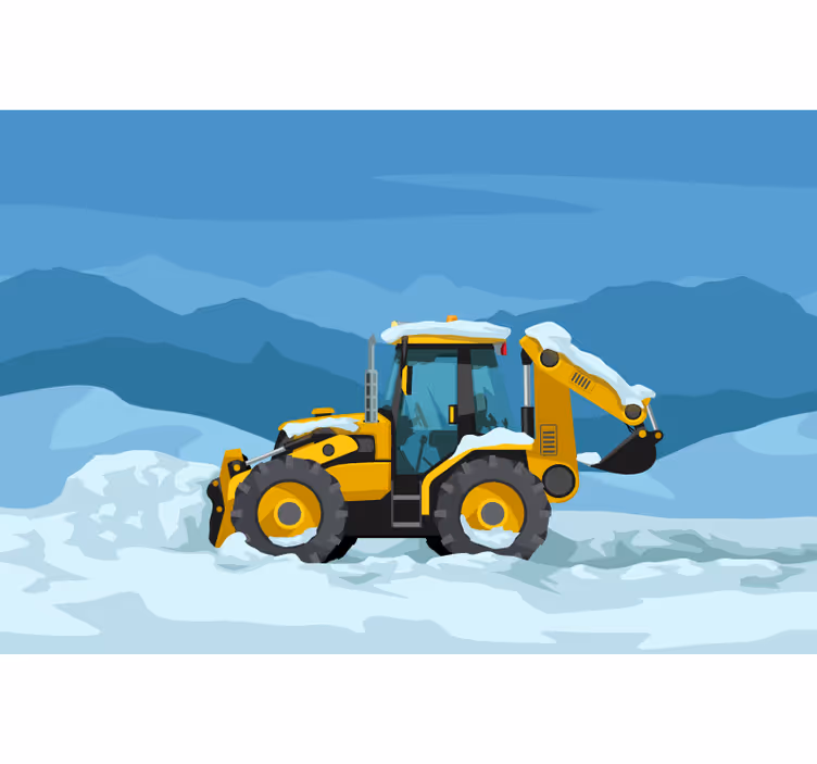 Rullegardin barn realistisk gul traktor - Tenstickers