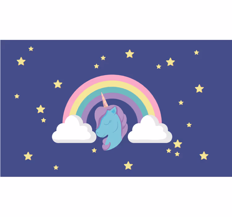 Rullegardin barn med anime regnbue enhorn - Tenstickers