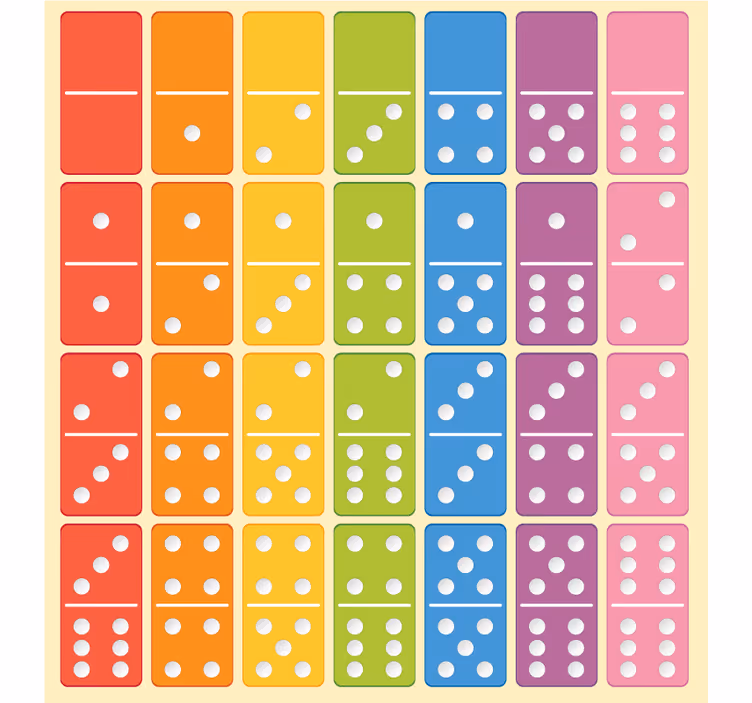 Rullegardin barn dominoer spill - Tenstickers