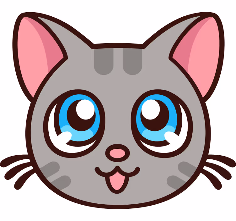 Rullegardin barn søt anime katt - Tenstickers