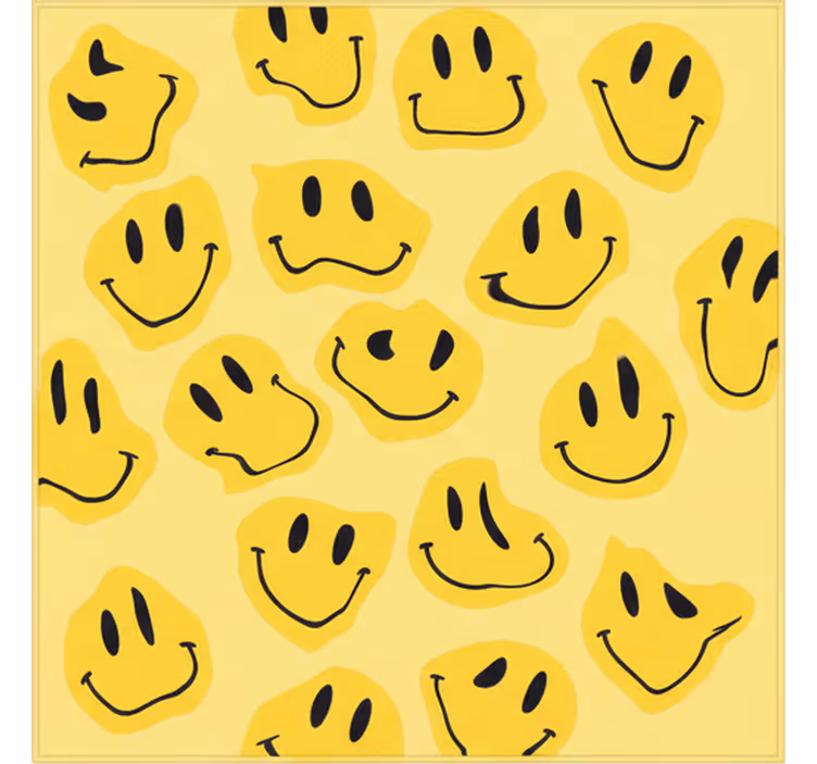Rullegardin barn med forvridde smilefjes - Tenstickers