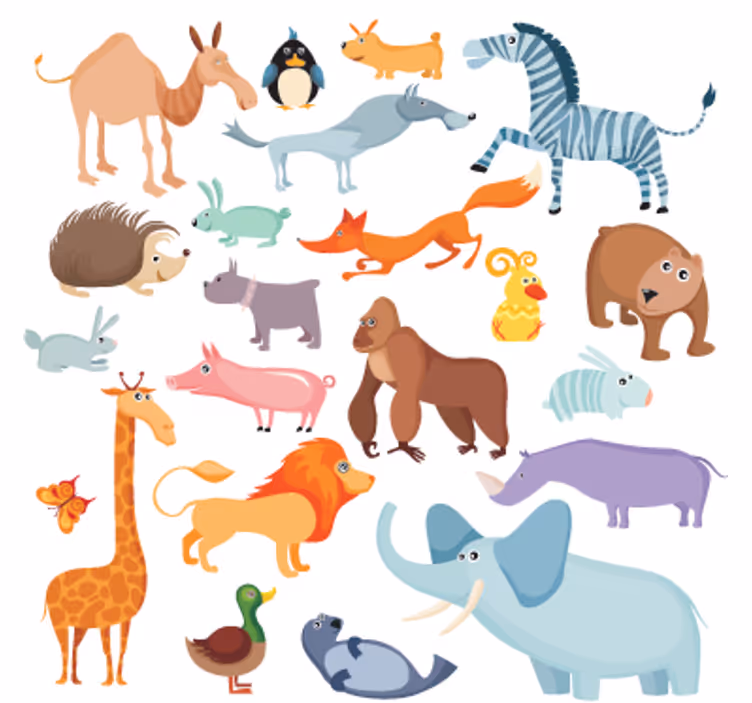 Rullegardin barn ville dyr design - Tenstickers
