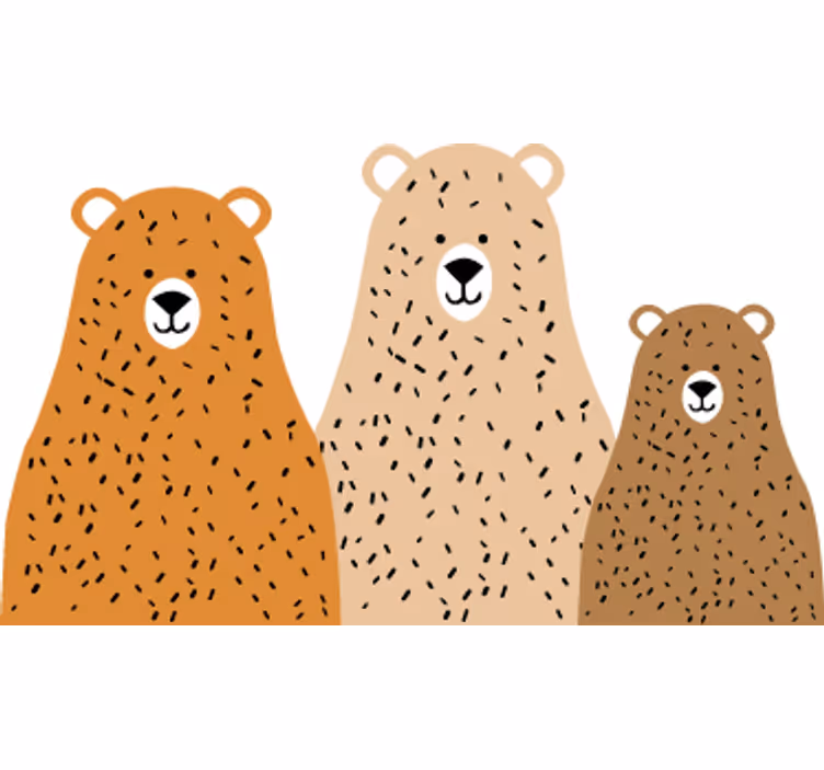 Rullegardin barn tre bjørnevenner - Tenstickers