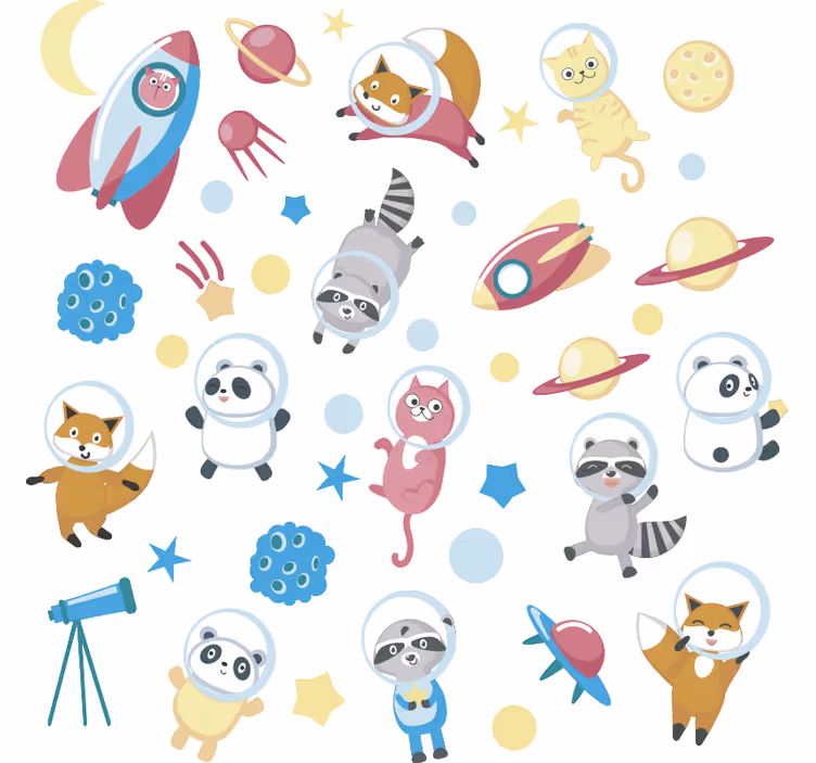 Rullegardin barn dyrene i rommet - Tenstickers
