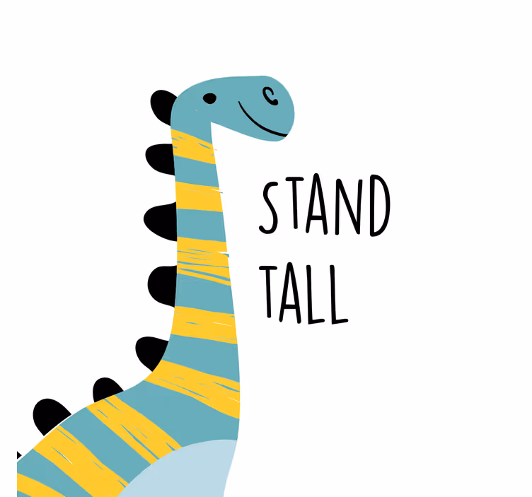 Rullegardin barn nordisk dinosaur står høyt - Tenstickers