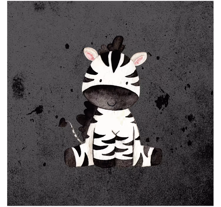 Rullegardin barn glad zebra tegneserie - Tenstickers