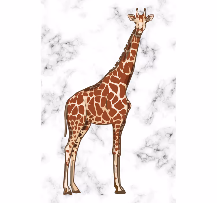 Rullegardin barn happy giraffeporträtt quadres 3 - Tenstickers